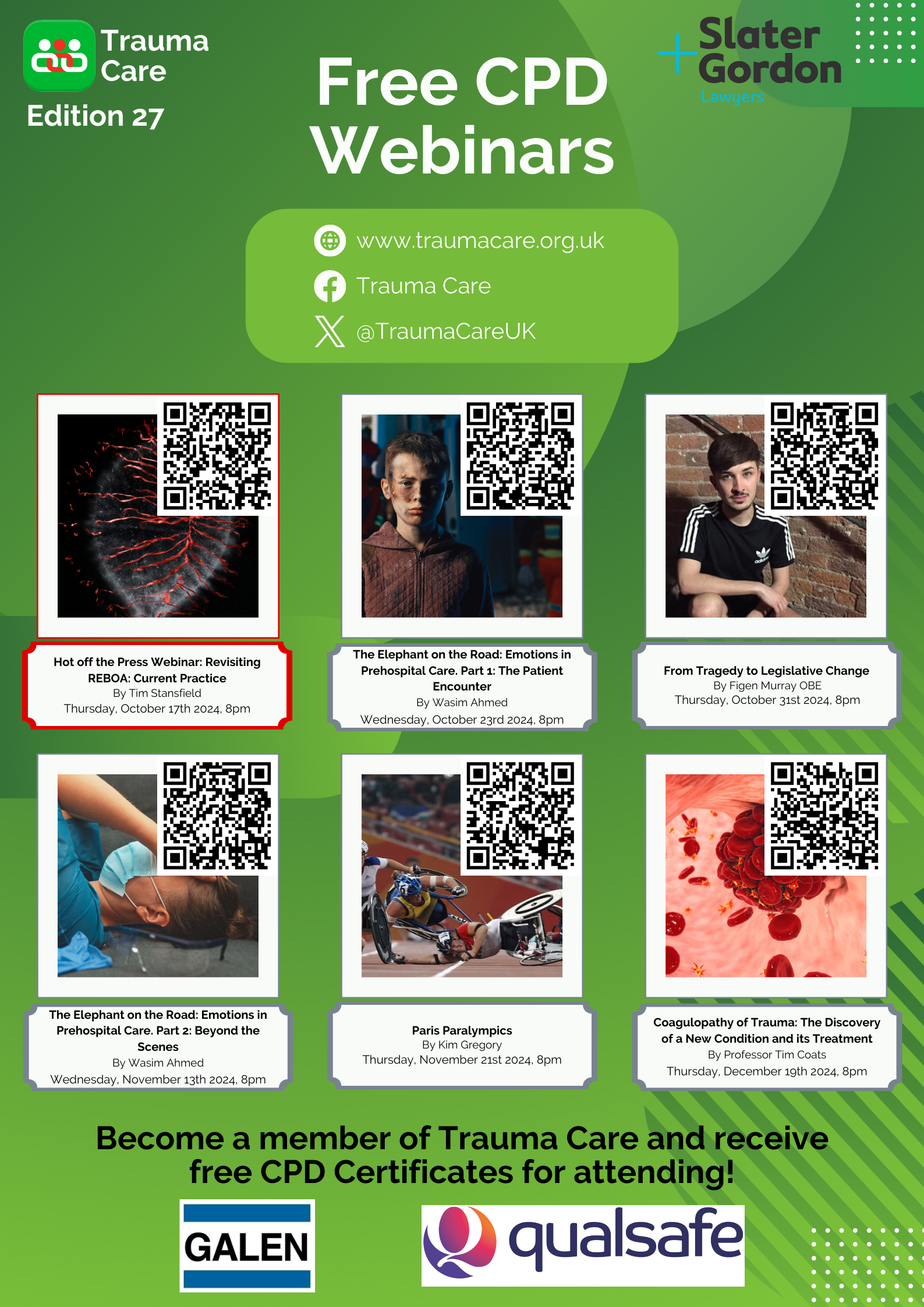 CPD, CPD Poster, Webinar, Trauma Care, Medical Education