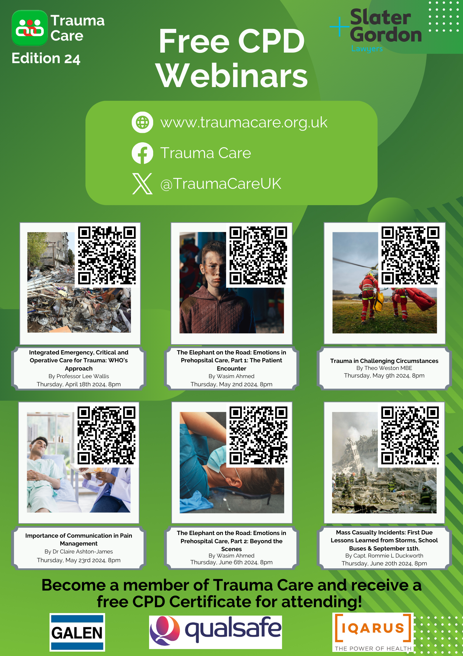 CPD, CPD Poster, Webinar, Trauma Care, Medical Education