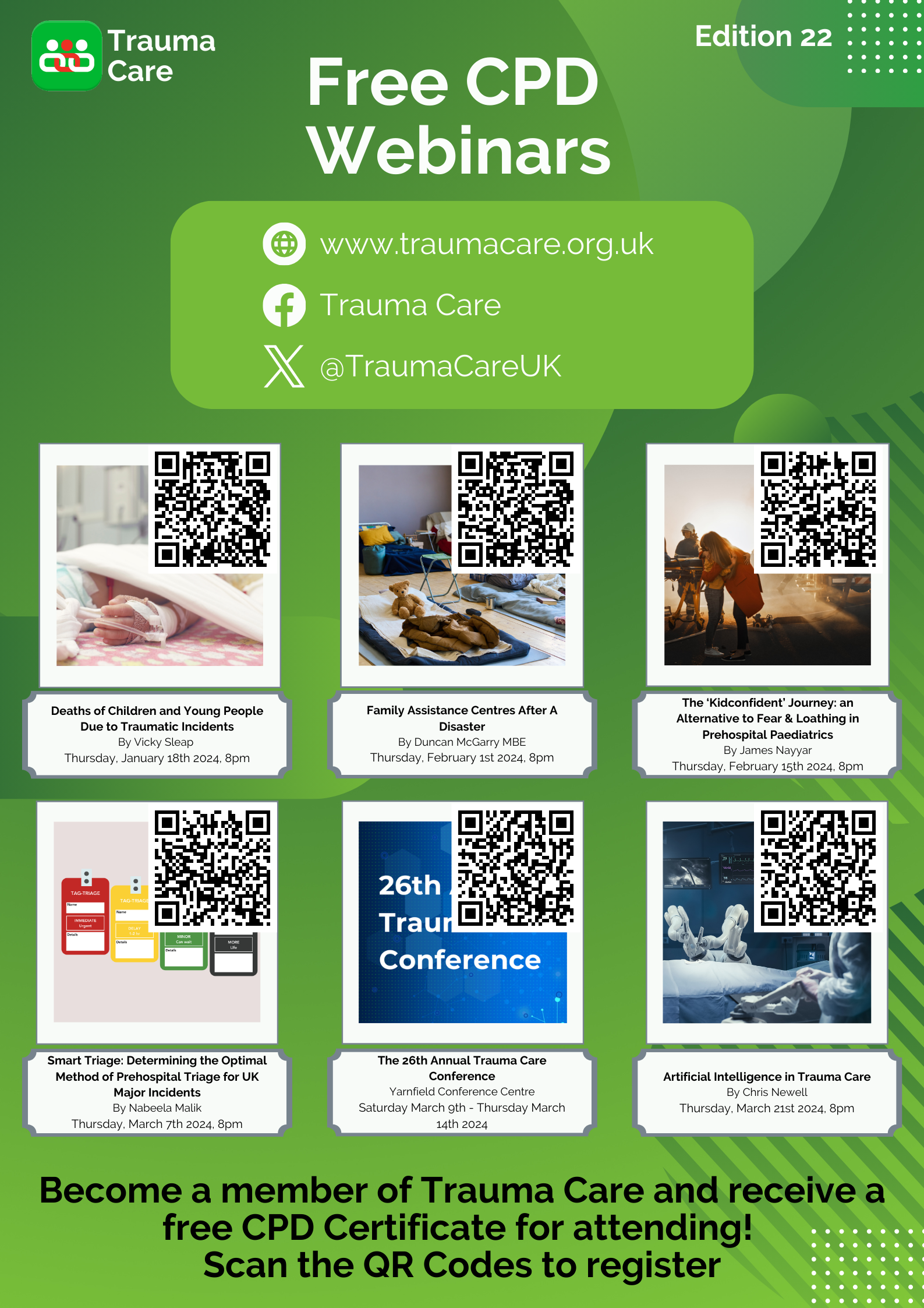 CPD, CPD Poster, Webinar, Trauma Care, Medical Education