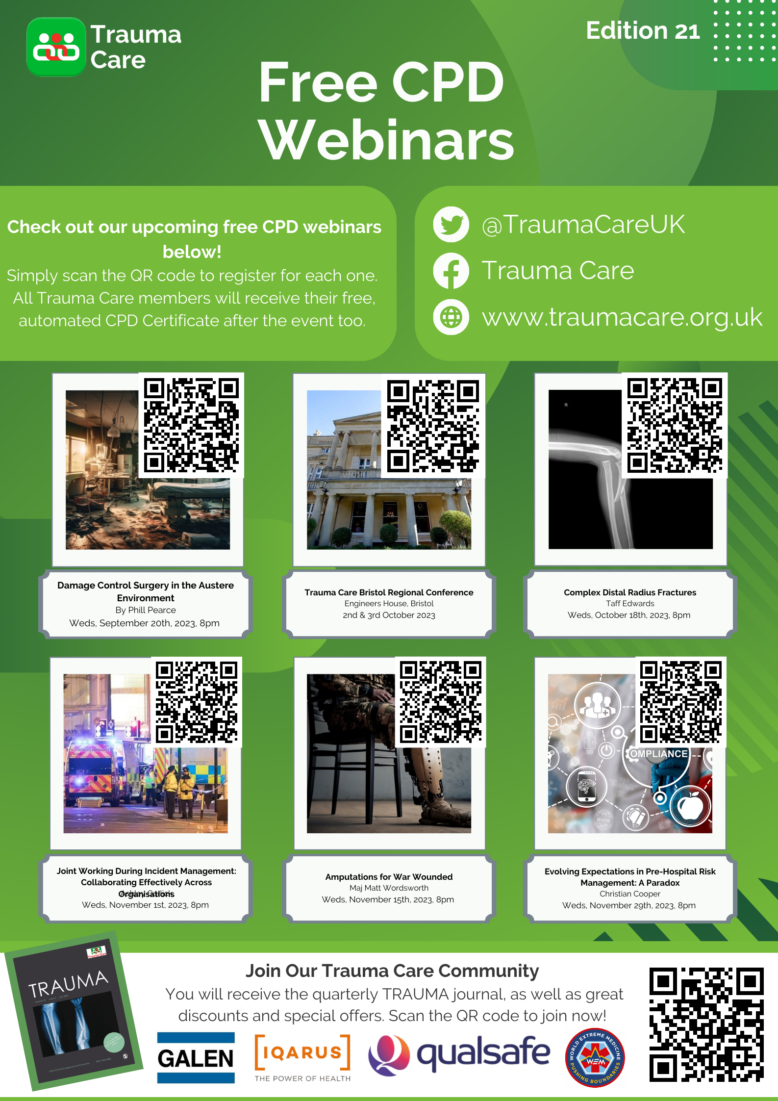 CPD, CPD Poster, Webinar, Trauma Care, Medical Education