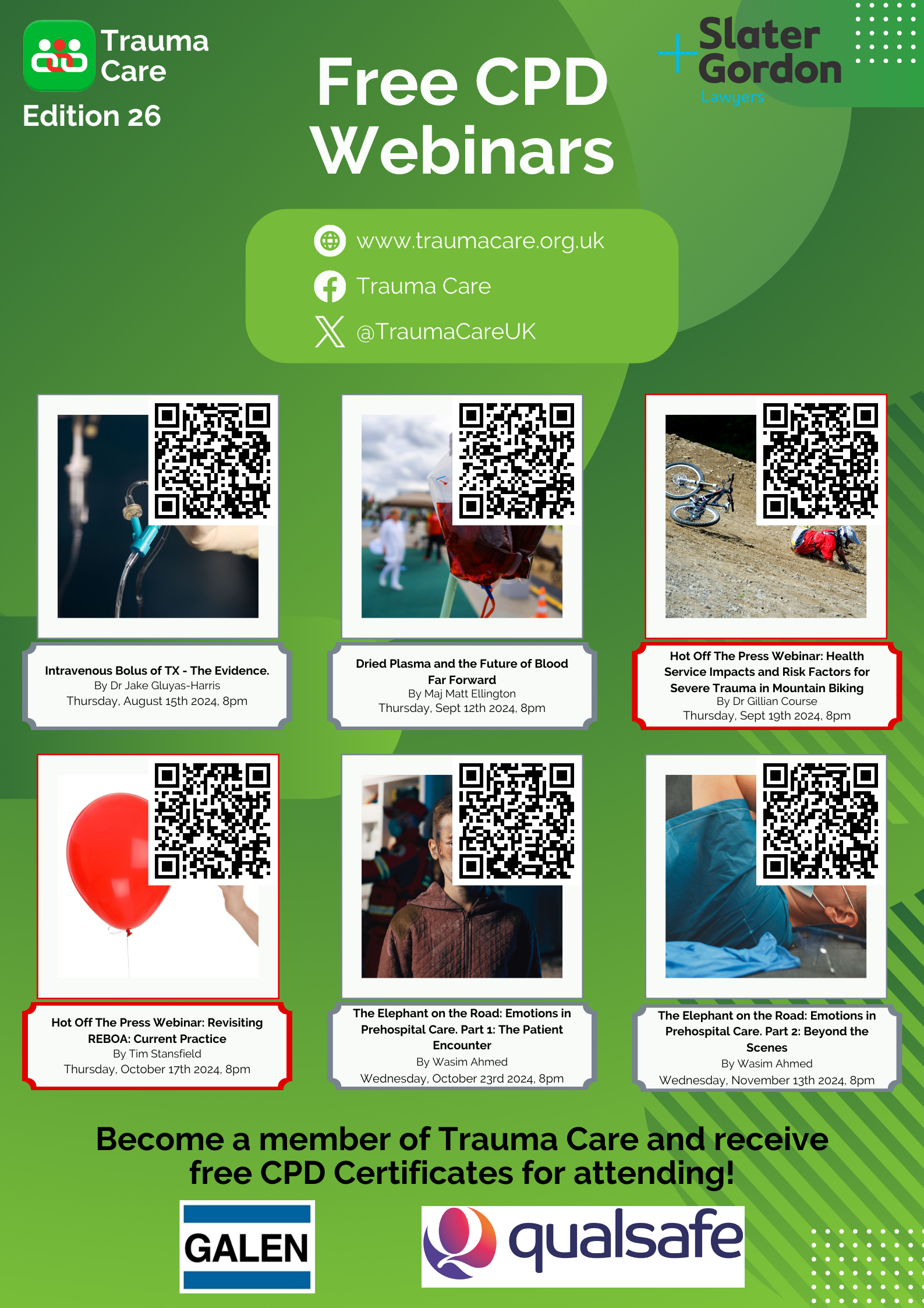 CPD, CPD Poster, Webinar, Trauma Care, Medical Education