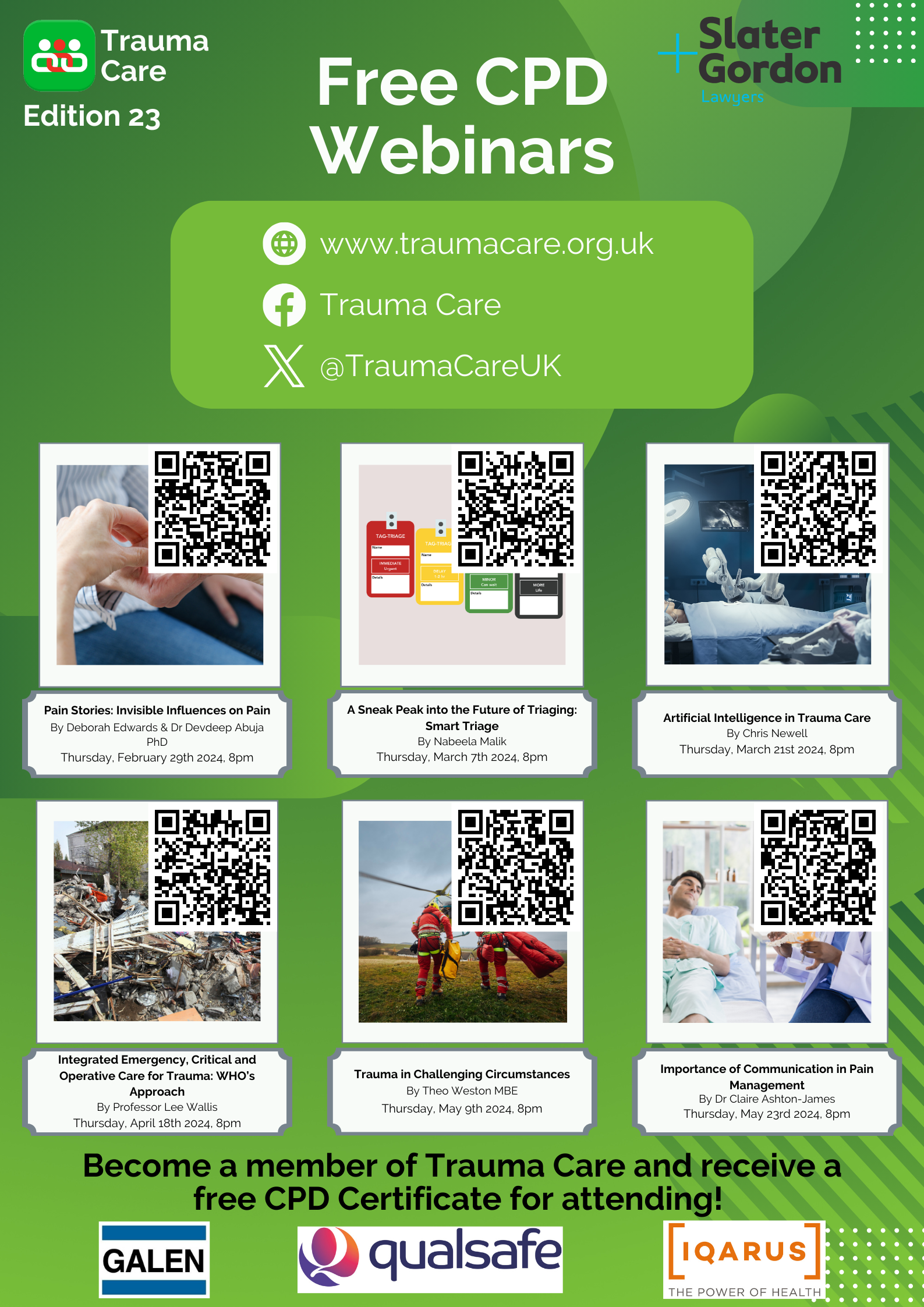 CPD, CPD Poster, Webinar, Trauma Care, Medical Education
