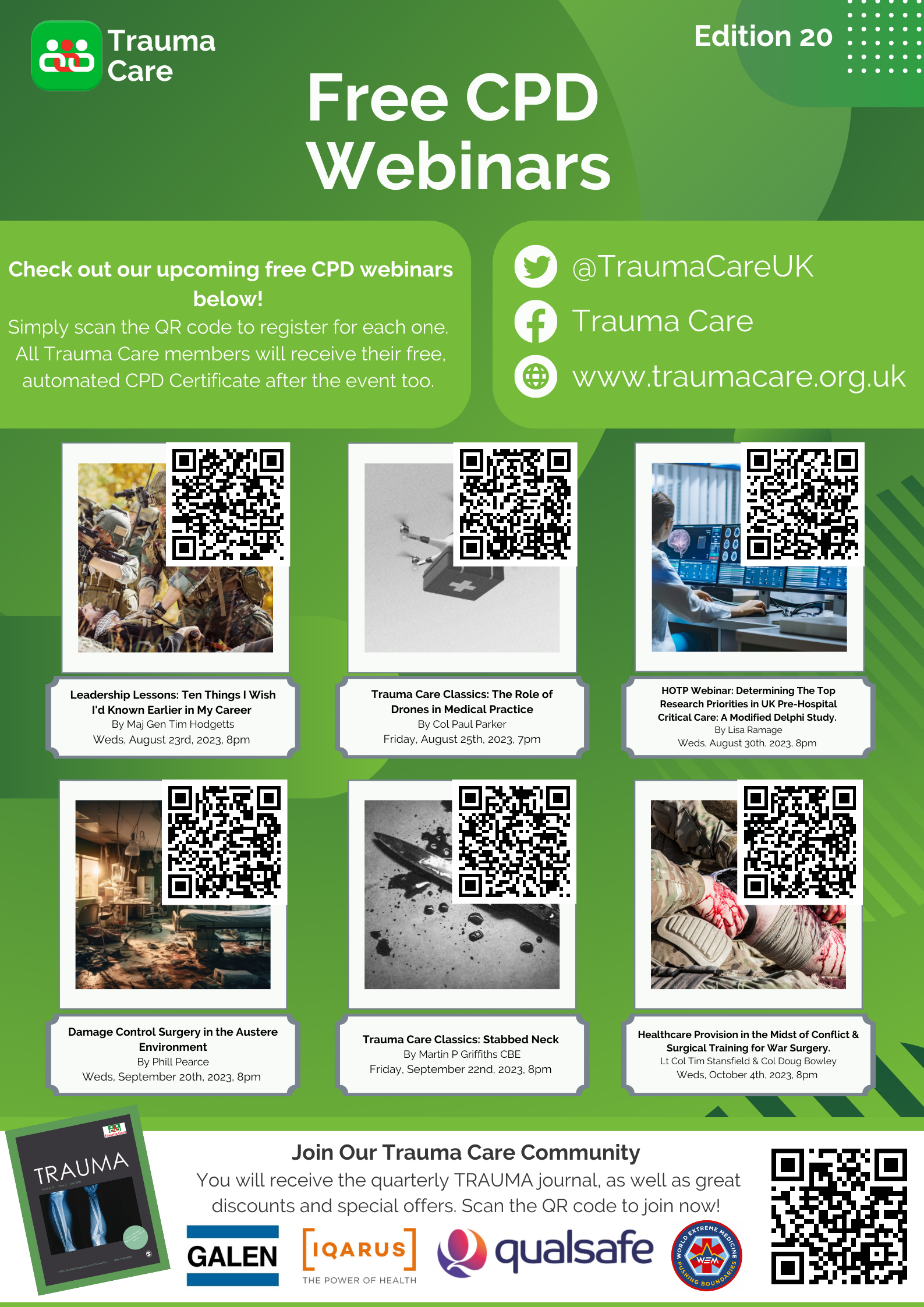 CPD, CPD Poster, Webinar, Trauma Care, Medical Education