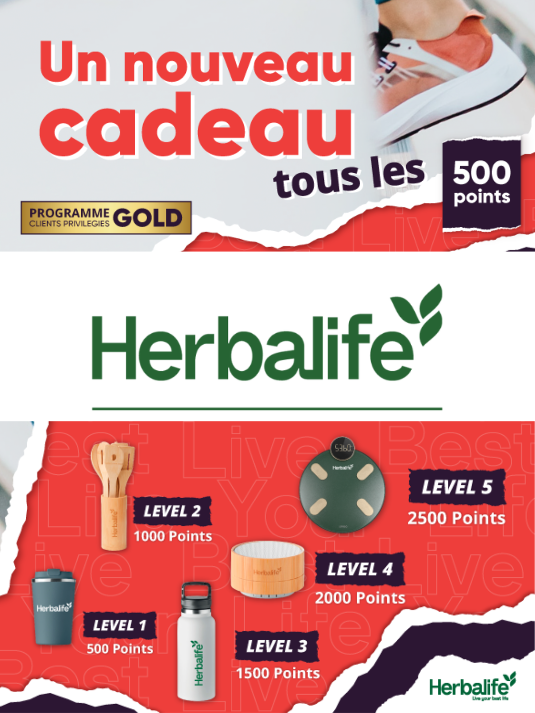 cadeaux clients privilegie herbalife bien etre nutrition sport vie saine et active jollyfitclub