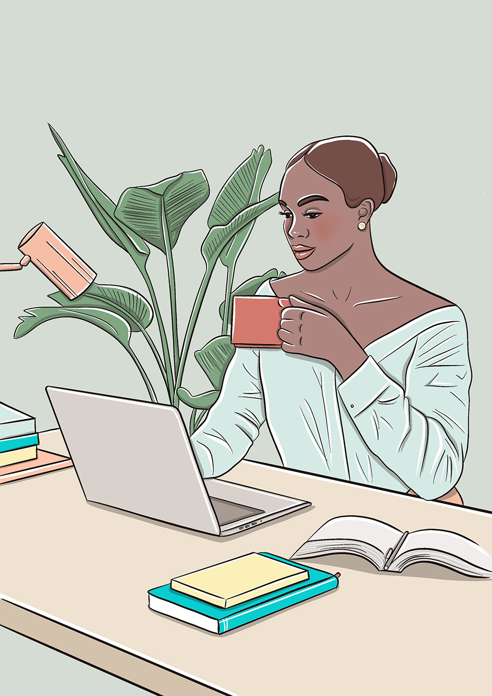 Business girl au travail