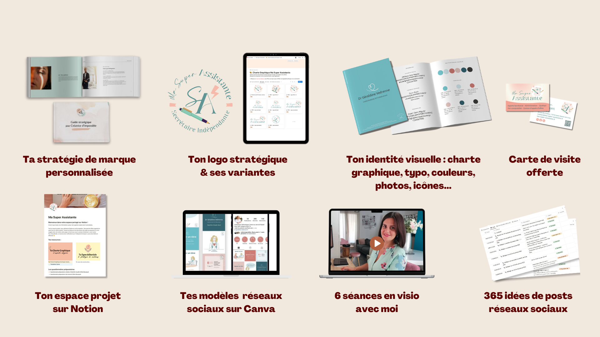 Les Livrables logo et identité visuelle réseaux sociaux