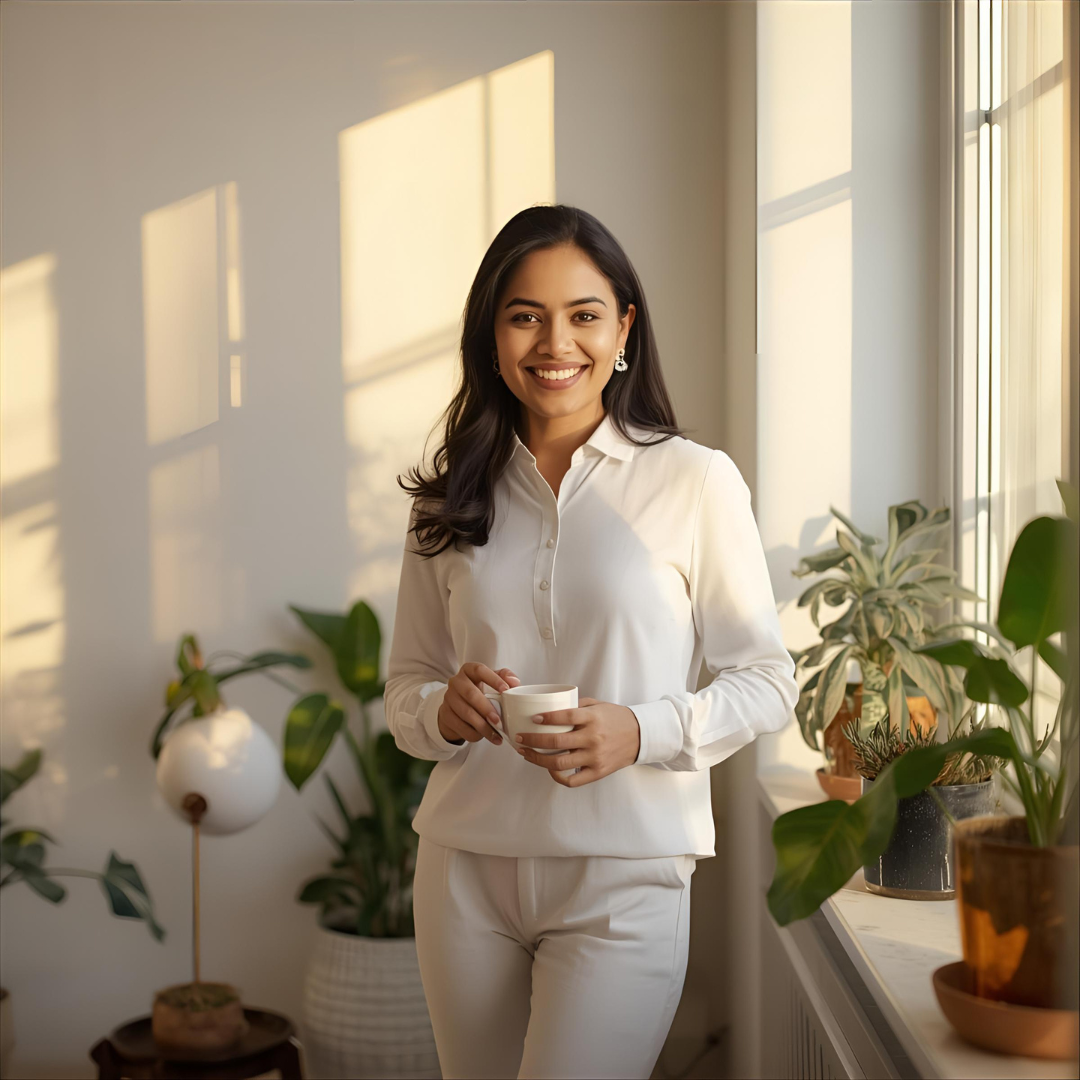 Professional confident Woman illustrating the benefit of releasing the fear of online visibility with energy activation.
