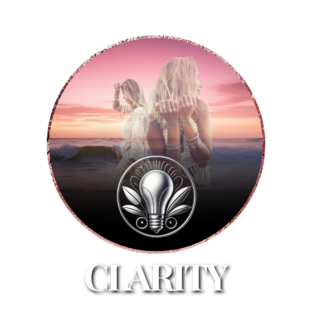 Quietly Confident Women with a light bulb representing clarity