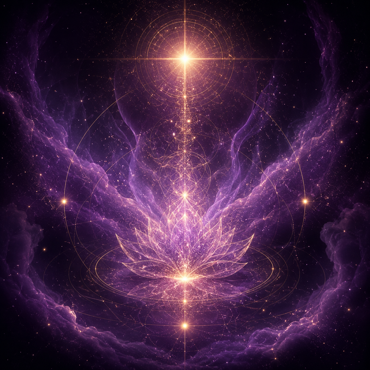 Energetic Signature Offer purple and gold mystical image
