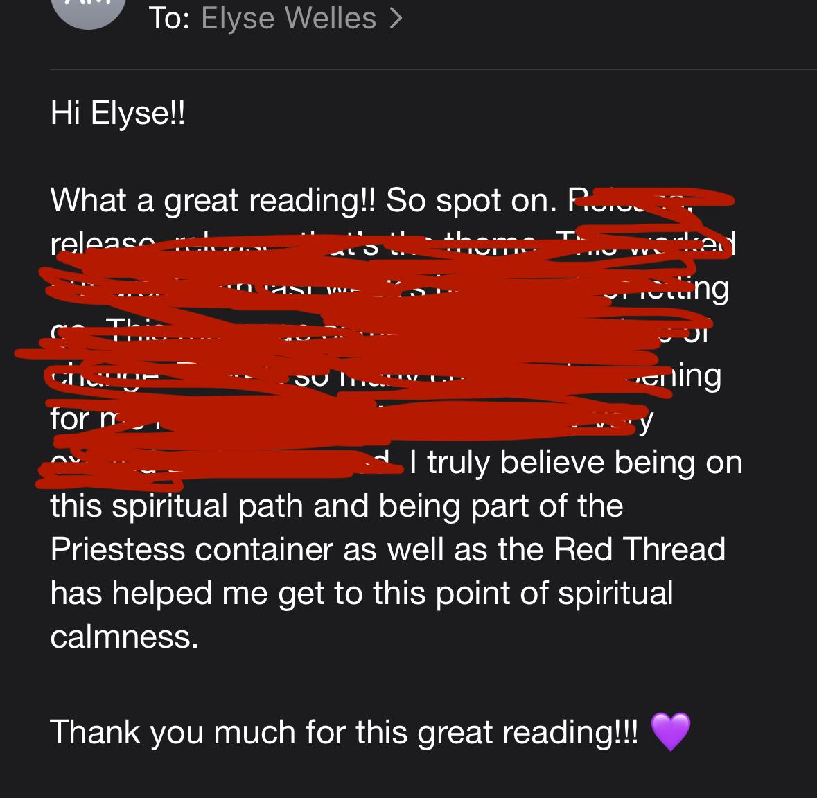 Intuitive Tarot Testimonial 1