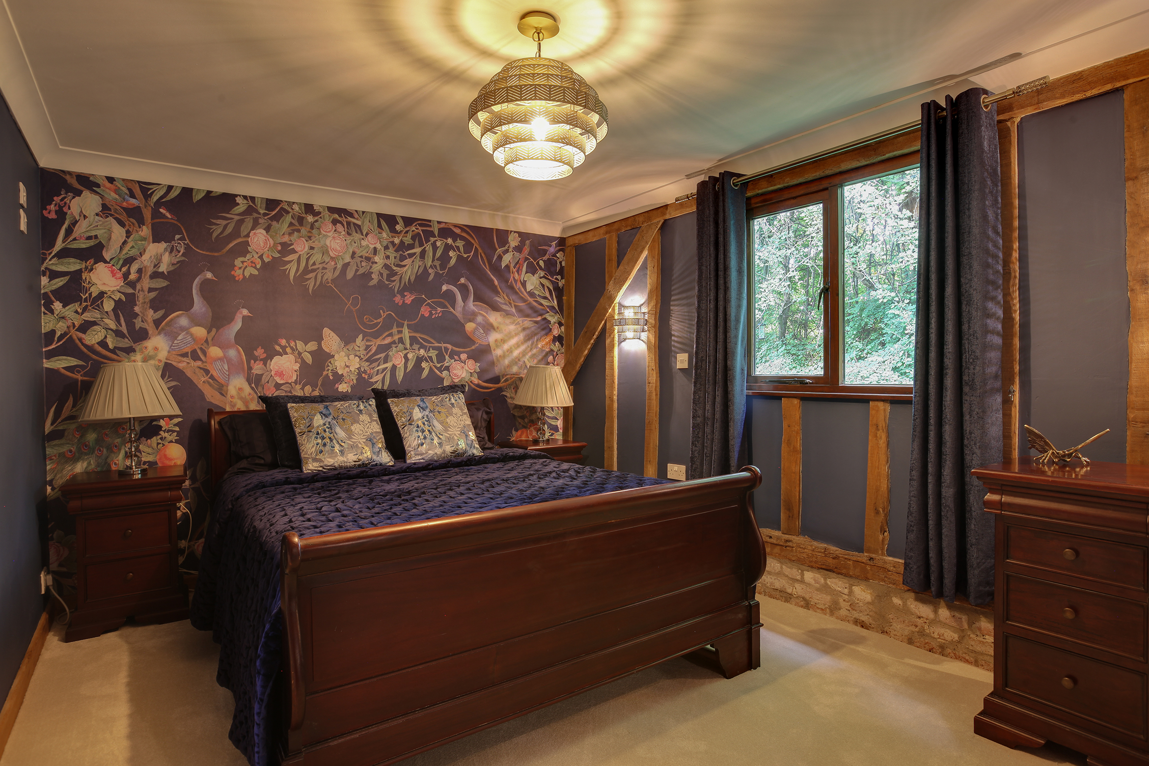 Comfortable king size bedroom at Essex London Retreat Centre