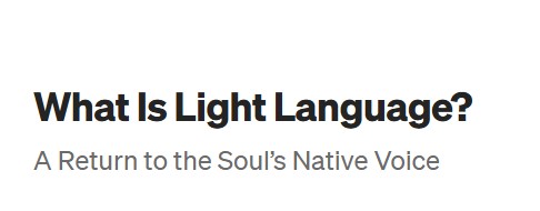 What is Light Language