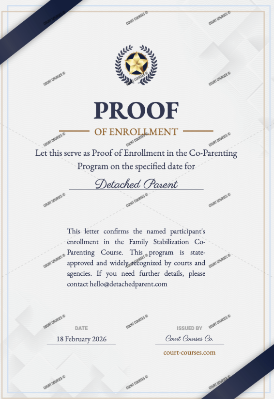 COURT COURSES Co | Court Letter of Proof of Enrollment
