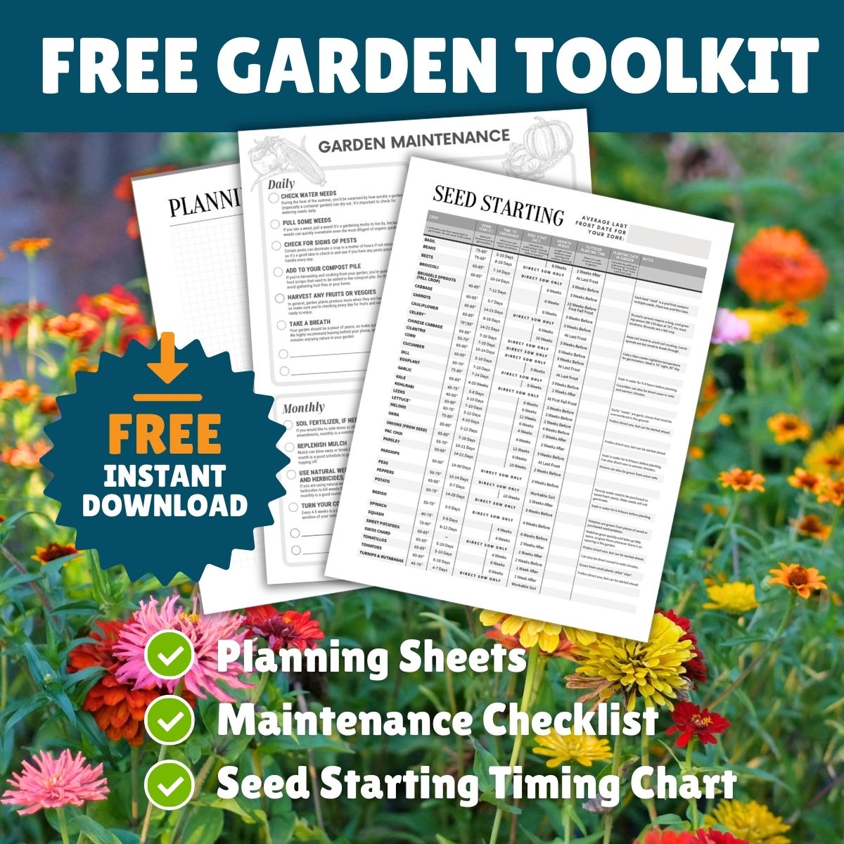 Free garden toolkit pages example