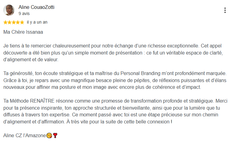 Témoignage Client Google 9