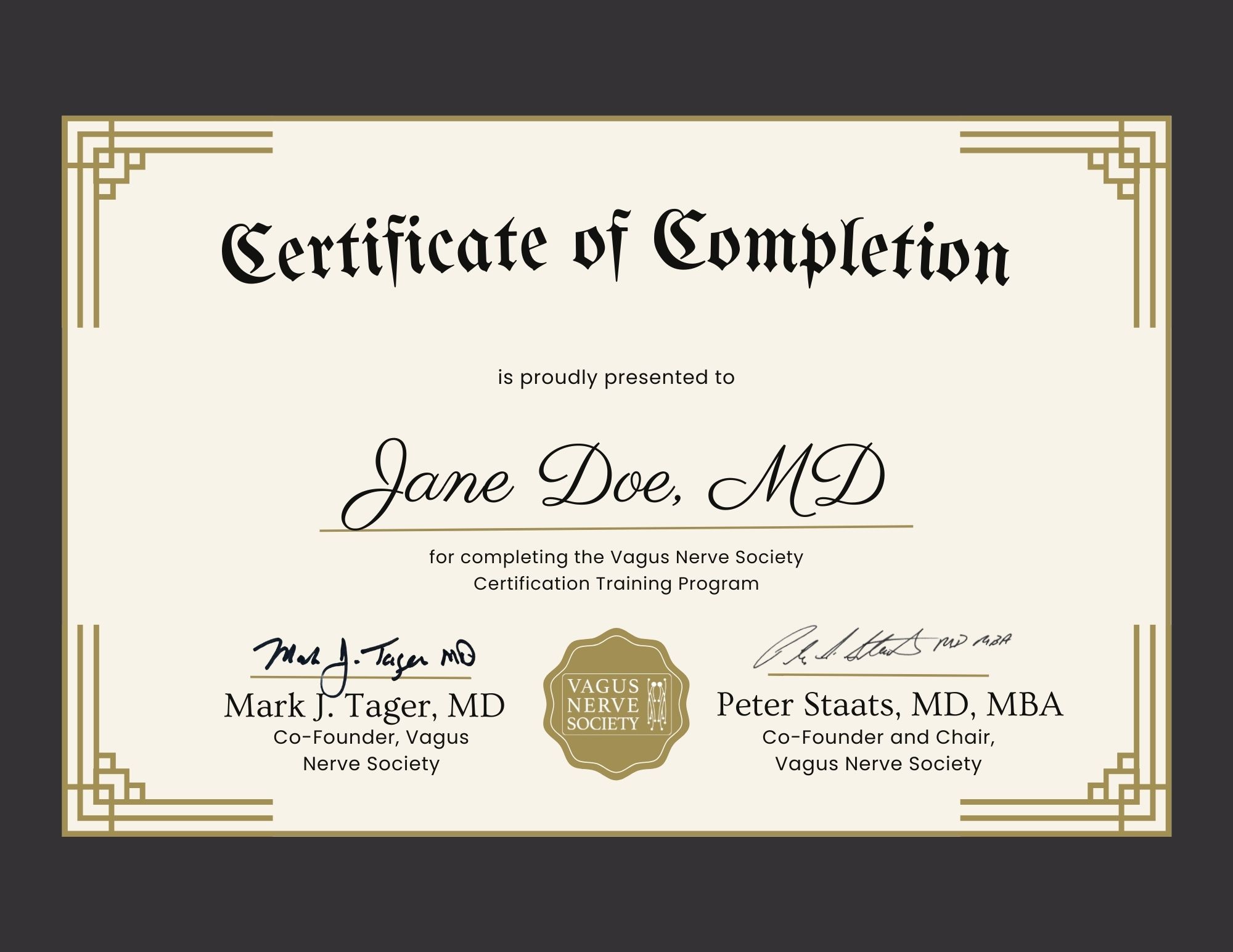 VNS Certificate