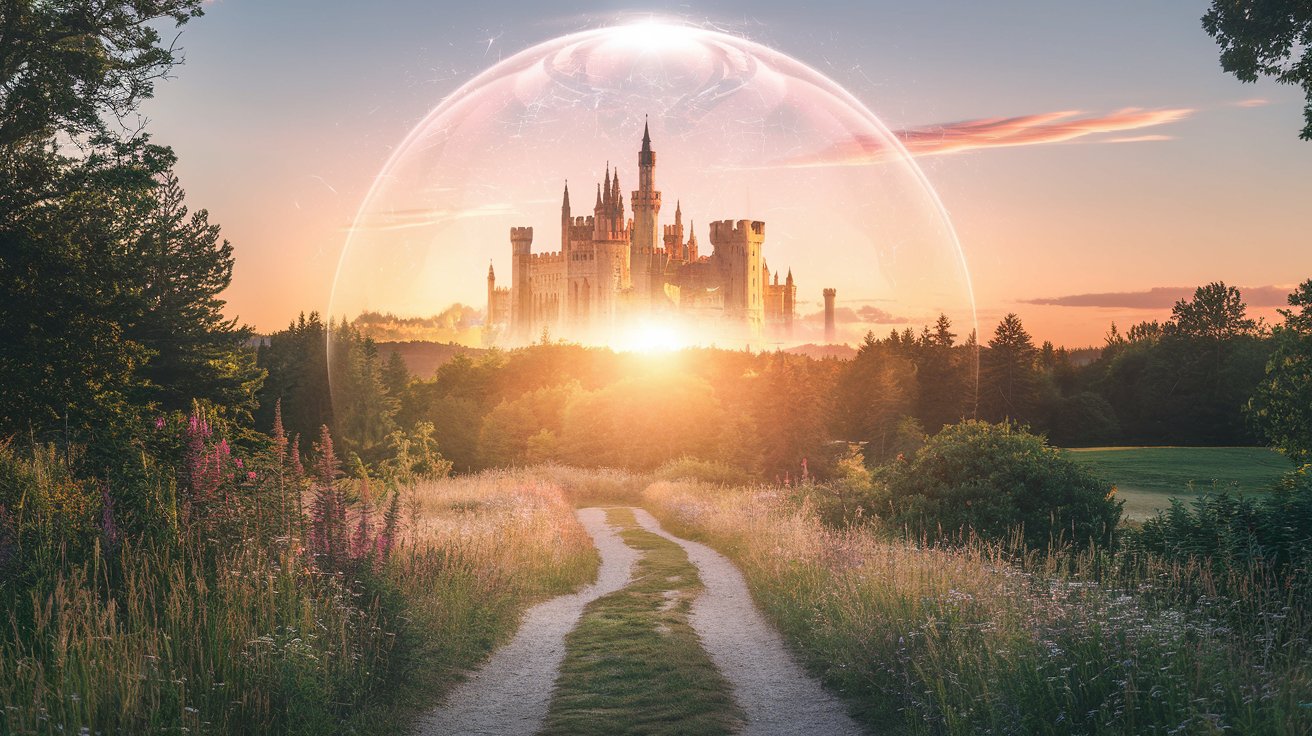 A serene image of nature with a path leading into a glowing horizon with the powerful Inner Kingdom ahead.