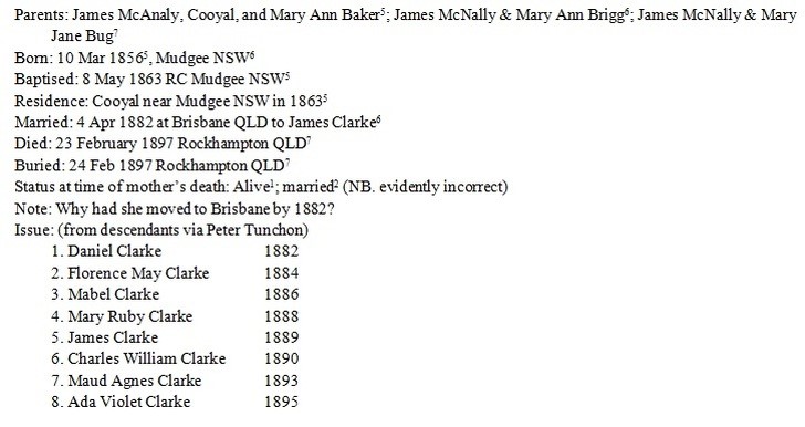 Mary Ann Bugg's daughter Mary Jane McNally