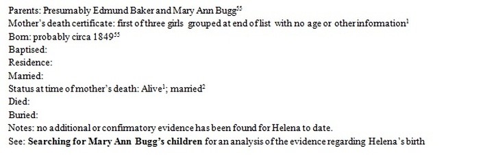 Mary Ann Bugg's husband Edmund Baker